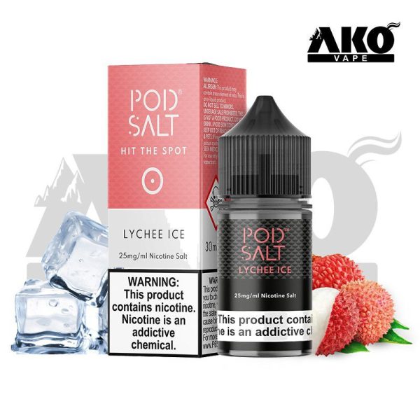 سالت نیکوتین لیچی یخ پاد سالت pod salt lychee ice