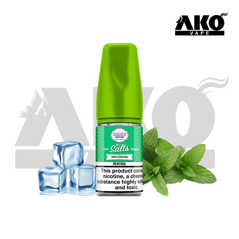 Dinner-Lady-Triple-Menthol-salt سالت نیکوتین نعنا اکالیپتوس یخ دینر لیدی Dinner Lady Triple Menthol - تصویر 1